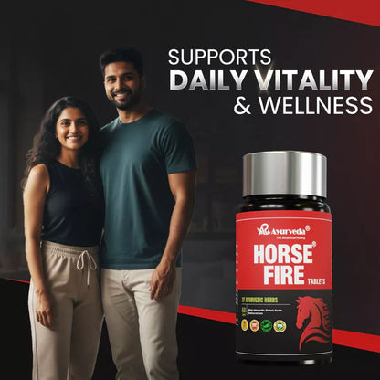 Horse Fire Ayurvedic Tablets for Muscle Growth, Immunity & Overall Wellbeing – 60 Tablets Pack of 1