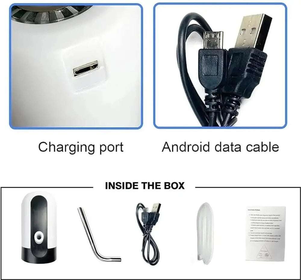 Automatic Electric Water Dispenser Pump for 20L Bottle | Portable USB Charging Wireless Water Bottle Pump